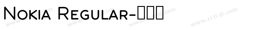 Nokia Regular字体转换 Nokia Regular字体转换